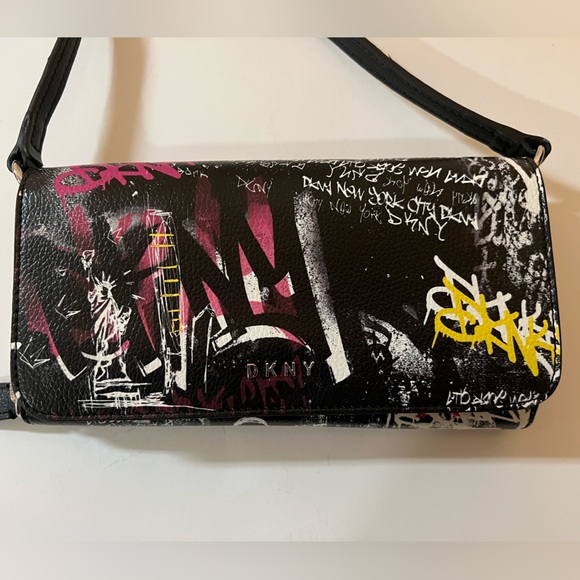 Dkny Bags Dkny Graffiti Clutch Shoulder Bag Poshmark